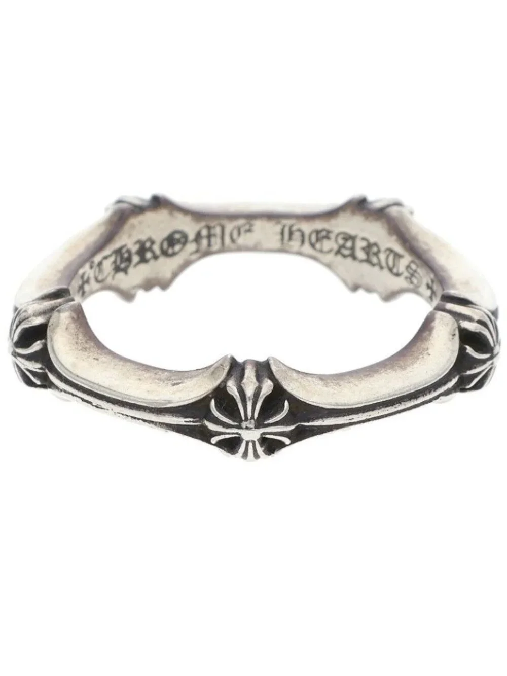 Chrome Hearts Plus and Bone Ring and Silver